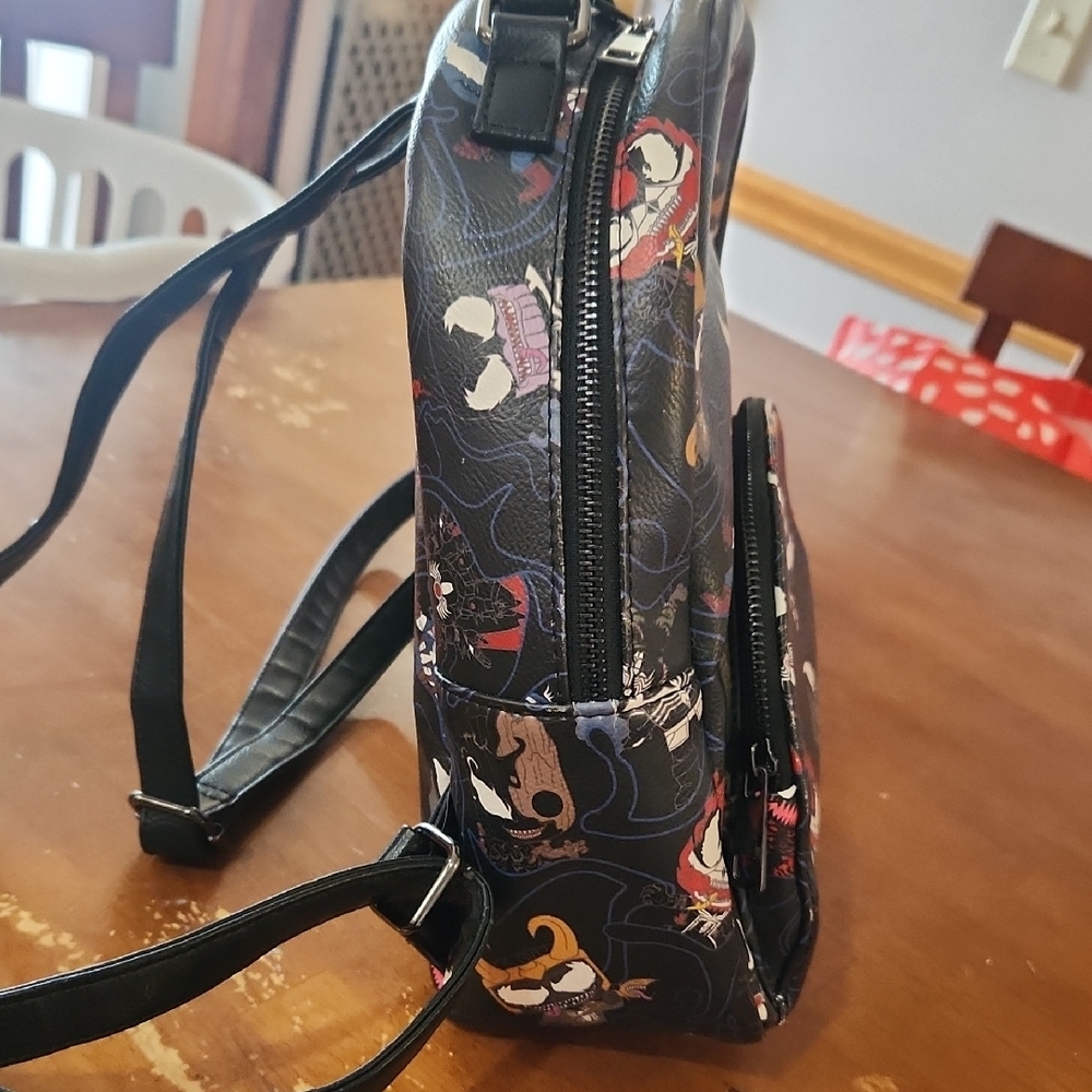 Loungefly Marvel Character Print Backpack - Black and Multicolor - Picture 4 of 13